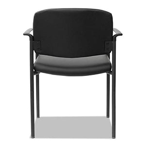 Alera UT6816 Sorrento Series Stacking Guest Chair, Faux Leather, Black, 2/Carton