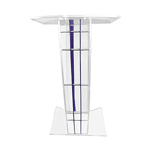 ZEELYDE Lectern Podium Stand - Clear Acrylic for Churches, Schools, Conferences