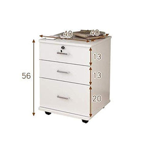 ShiSyan Mobile File Cabinet with Anti-theft Lock, White - Fully Assembled, Large Capacity