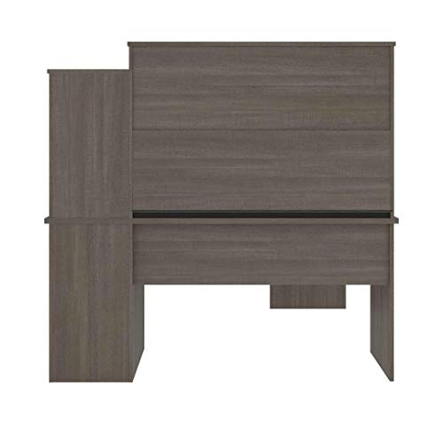 Bestar, Dayton Collection, Executive Office L-Shaped Desk with Pedestal and Hutch