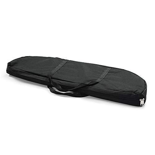 Vispronet Hard PVC Case with Wheels and Removable Lid - Interior Dimensions are 26.5in x 30.5in x 11in - Weighs 37lbs and Stands 39in Tall - Comes with a Black Wood Grain Laminated Foldable Tabletop