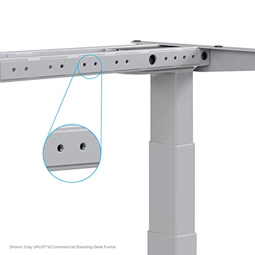 UPLIFT Desk - V2 Bamboo Standing Desk with 1" Thick Carbonized Bamboo Curve Desktop, Height Adjustable Frame (Black), Advanced Memory Keypad & Wire Grommets (Black), Bamboo Motion-X Board (80" x 30")