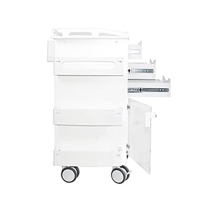 TrippNT Core DX Cart with White Drawers, Hinged Door, and Railtop