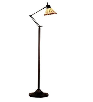 Meyda Tiffany 65947 Prairie Mission Adjustable Floor Lamp, 60" Height