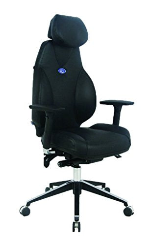 VIVA OFFICE Hottest High Back Ergonomic Multi-function Luxury Leather Office Chair with Top Leather Seat and Back, Adjustable Italy DONATI Armrests and Italy Synchronous Mechanism, and Aluminum Base