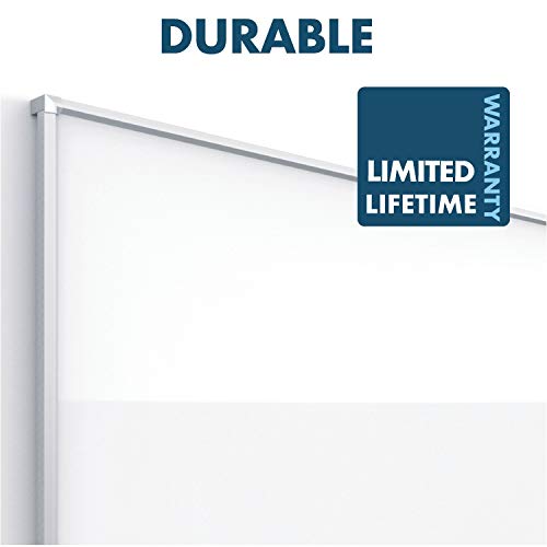 Quartet Whiteboard, Magnetic White Board, 50" x 28", Dry Erase Board, Superior Erasability, Porcelain Silhouette, Wide 16:9 Silver Frame (CP5028)