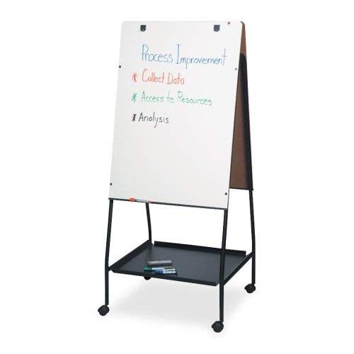 Best-Rite Wheasel, Double Sided Dry Erase Melamine Whiteboard Easel, 65"H x 28.75"W x 27"D (759)