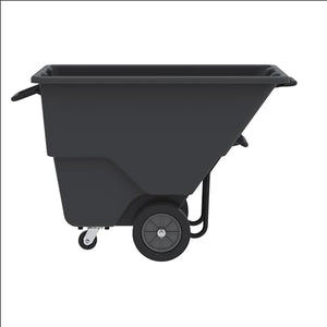 Akro-Mils 77405BLACK Akro-Tilt Heavy-Duty Utility Cart, 0.5 Cubic Yard, 600 lbs. Capacity, Black
