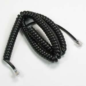InstallerParts 200 Pack 12Ft RJ22 Coiled Telephone Cord, Black