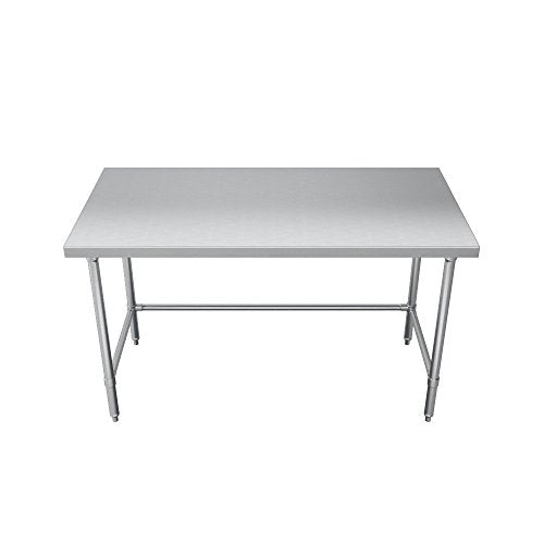Standard Work Table, Galvanized Cross Brace, No Backsplash, 84 (L) X 30 (W) X 36 (H) Over All