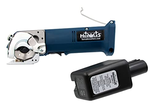 Hercules MB-60H Electric Cordless Rotary Shear – Rechargeable Multi-Layer Cutter for Natural & Synthetic Fabric, Leather, Carpet, Denim & More