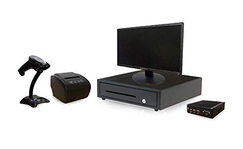 Retail Point of Sale System - Includes Mini Desktop PC, 20” LCD Monitor, POS Software (Retail POS), Receipt Printer, Scanner, and Cash Drawer.
