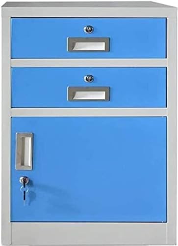 noxozoqm Metal Locker File Cabinet with Lock for Office Storage (Size: B)