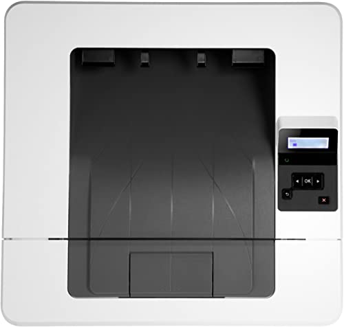 HP Laserjet Pro M404 n Black and White Single-Function Wired Laser Printer, White - Print only - 2-line LCD Display, 40 ppm, 4800 x 600 dpi, Ethernet, Hi-Speed USB