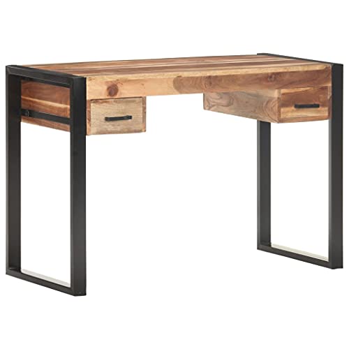 Computer Desk 43.3” Workstation Office Desk Computer Table Study Writing Desk for Office Home, with Leg Bars,Industrial Style