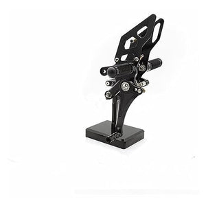 ForgUe Motorcycle Rearset Foot Pegs for Z125 2018-2020 - Adjustable Aluminum Footrest (Black)