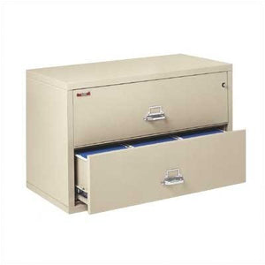 FireKing Fireproof 2-Drawer Lateral File - Parchment Finish, Combination Lock