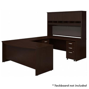 Bush Business Furniture Series C SRC095HCSU 72W Desk with Storage, Mocha Cherry