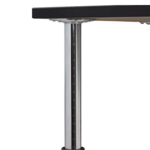National Public Seating Designer Height Adjustable School Science Lab Utility Table 54" L x 24" W with Phenolic Top - Black