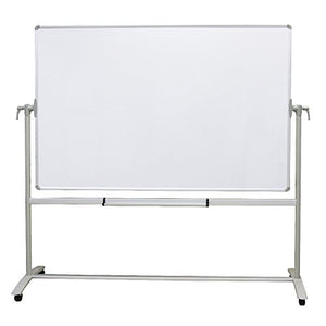 VIZ-PRO Double-Sided Magnetic Mobile Whiteboard, 72 x 48 Inches, Steel Stand