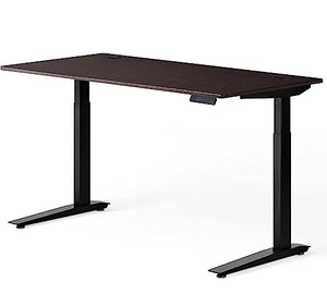 Generic Electric Adjustable Standing Desk 60" x 27" Dark Bamboo Top - Height 30" to 49" - Memory Preset Controller