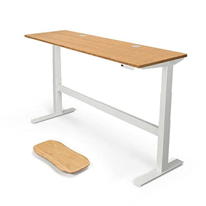 UPLIFTDesk Bamboo 72x24 Standing Desk 2-Leg V2-Commercial (White)