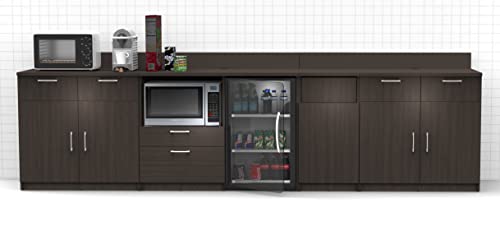 BREAKtime Espresso Lunch Room Furniture Buffet Model 3305 - 4 Piece Group - Factory Assembled
