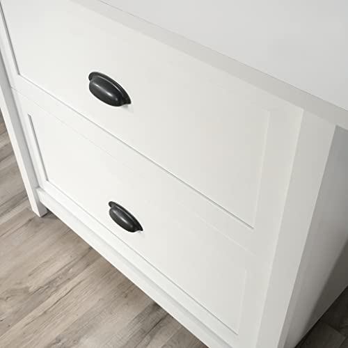 Sauder County Line Lateral File Cabinet, Soft White Finish, L: 33.39" x W: 21.97" x H: 30.04
