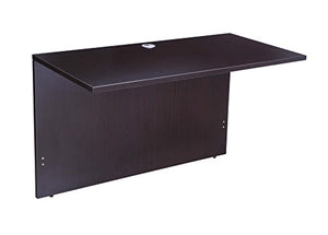 Boss Office Products Holland 71" Executive U-Shape Desk with File Storage Pedestal and Hutch, Mocha