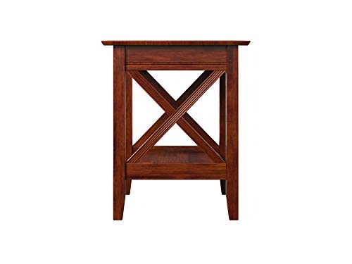 Atlantic Furniture Lexi Printer Stand with Charging Station, Walnut