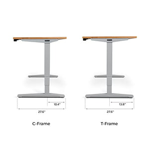 UPLIFTDESK Bamboo Standing Desk (80 x 30 inch) 2-Leg V2 Adjustable Stand Up C-Frame (Indus.)