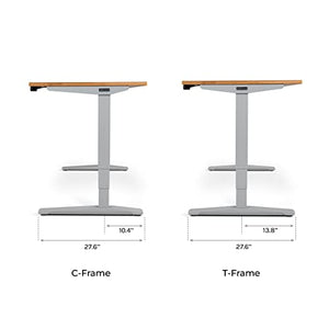 UPLIFTDESK Ash Gray Laminate Standing Desk 48x24 inch V2-Commercial C-Frame (Black)