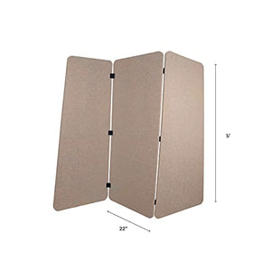 VERSARE SoundSorb VersiPanel | Acoustic Room Divider | Lightweight Portable Partition | Folding Sound-Dampening Wall | 10' x 5' Black Panels