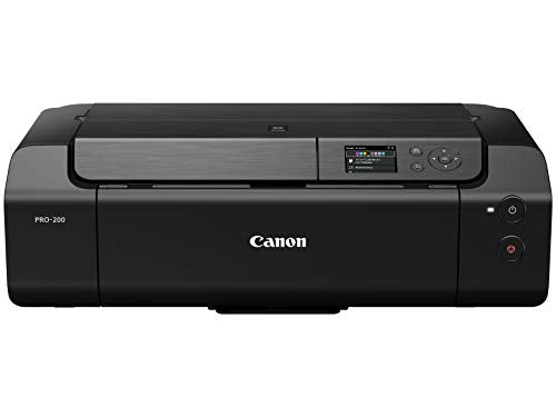 Canon PIXMA PRO-200 Wireless Professional Color Photo Printer, Prints up to 13"X 19", 3.0" Color LCD Screen, & Layout Software and Mobile Device Printing, Black