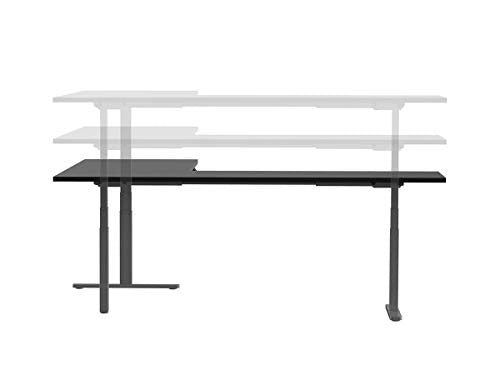 Monoprice 134829 Triple Motor Height Adjustable Sit-Stand Corner Desk Frame - Gray | 3 Leg Corner, L Shaped Table Base, Programmable Memory Settings