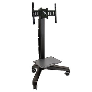 Ergotron Neo-Flex Mobile MediaCenter UHD Rolling Computer Cart - Black, for Heavy Monitors or TVs Up to 80 Inches, 90-120 lbs