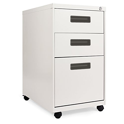 Alera PA53-2823LG PA532823LG Three-Drawer Metal Pedestal File 16w x 23-1/4d x 28-1/2h Light Gray
