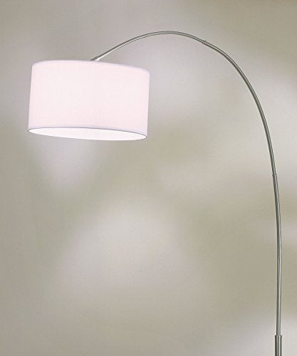 NOVA of California 4453RG Float Arc Lamp, Brushed Nickel, White