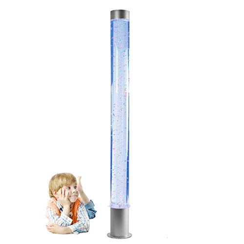 Playlearn USA 6ft Sensory Bubble Tube with App Control and Falling Beads Design