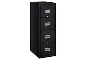 FireKing Fireproof Four Drawer Vertical File - Letter/Legal 17.5"W x 25"D x 52.75"H 508 lbs Black