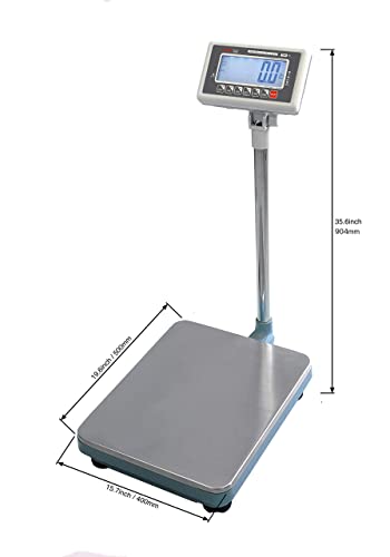 VisionTechShop TBW-500 Bench Scale for Warehouse Industrial Shipping Scale and, Lb/Kg Switchable, 500lb Capacity, 0.1lb Readability, NTEP Legal for Trade