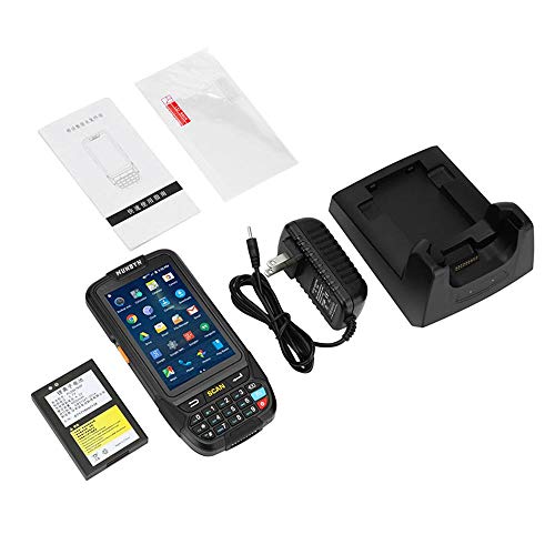 MUNBYN Handheld Barcode Scanner with Android 7.0 OS, 2D PDF417 Honeywell Scanner, Numeric keypad, Touch Screen and Charging Cradle with 3G 4G WiFi BT GPS Wireless Mobile Terminal for Inventory System