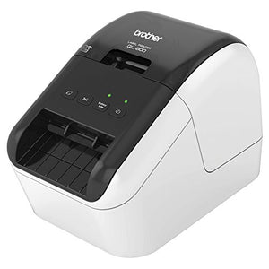 Brother QL-800 High-Speed Professional Label Printer, Lightning Quick Printing, Plug & Label Feature, Brother Genuine DK Pre-Sized Labels, Multi-System Compatible – White Printing Available