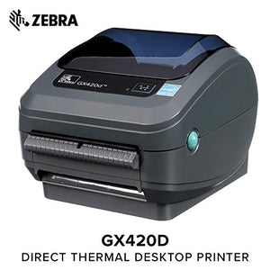 Zebra - GX420d Direct Thermal Desktop Printer for Labels, Receipts, Barcodes, Tags, and Wrist Bands - Print Width of 4 in - USB, Serial, and Parallel Port Connectivity (Includes Peeler)