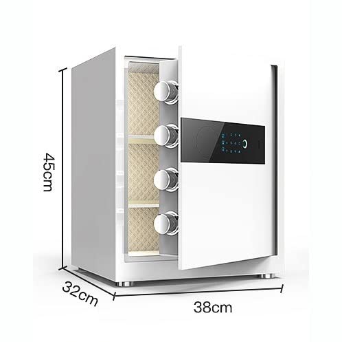 ZYDMJQ Safes and Lock Boxes,Digital Electronic Security Keypad,Fingerprint Safe,Money Box, for Travel Business Use and Home Office (Color : White)