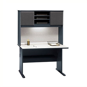 Bush Business Series A 48" Computer Desk with Hutch in Slate
