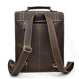 NMBBN Retro Men's Handbags Backpacks Backpacks One Shoulder Diagonal Briefcases Business Bags (Color : A, Size : 37 * 30 * 12cm)