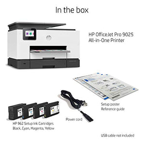 HP OfficeJet Pro 9025 All-in-One Wireless Printer, with Smart Tasks & Advanced Scan Solutions for Smart Office Productivity, 1MR66A (Renewed)