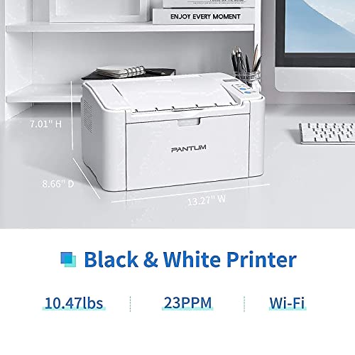 Laser Wireless Printer Black and White Mobile Printing-Pantum P2502W, Pantum PB-211EV Toner Cartridge Standard Yield 1500 Pages