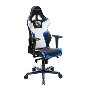 DXRacer RV118/NBW/ZERO Black White Blue Racing Bucket Seat Office Chair Computer Chair Ergonomic with Lumbar Support